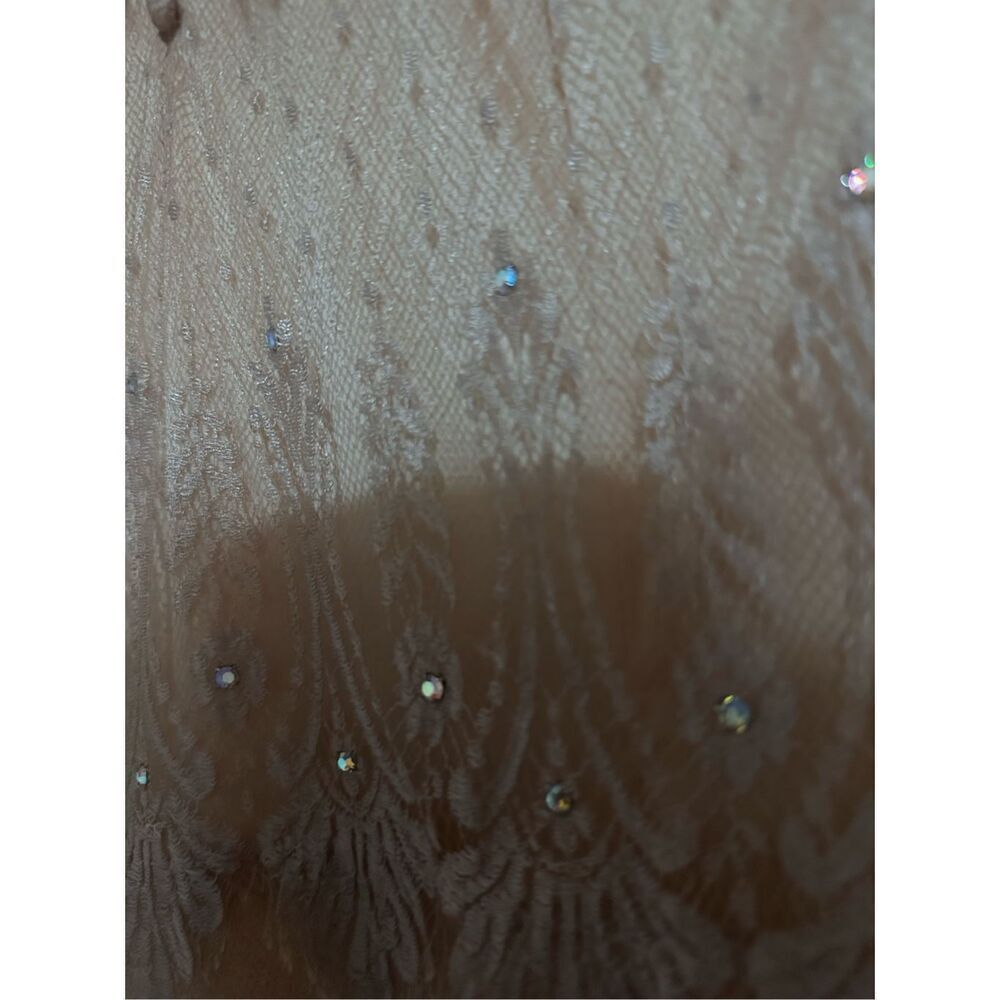 RARE VINTAGE SHOWSTOPPER BEAUTIFUL Vintage Rina diMontella Beige Rhinestones Sil - Picture 8 of 13